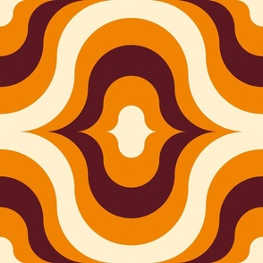 3034 C Extra Large - retro waves, orange
