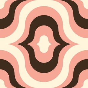 3034 A Large - retro waves, pink