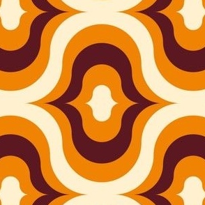 3034 C Medium - retro waves, orange