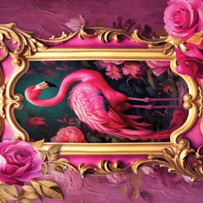 54x36 pink flamingo roses blanket