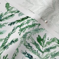 meditation in the woods - serene green nature for greenery wallpaper - watercolor leaves foliage nature b112-3