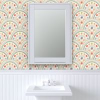 Floral Scallops - Serene Wallpaper for spas, yoga studios and meditation rooms