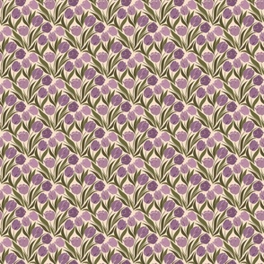 mini // abstract tulip field // violet on cream