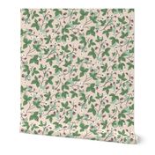 Wild strawberry garden delight in peach background