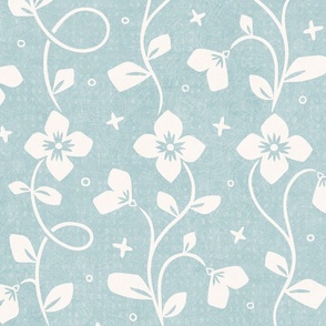 Serenity Flowers, eggshell blue (Xlarge)