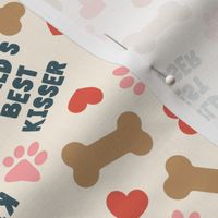 World's Best Kisser - Dog Valentine's Day - Paws & Hearts - OG - LAD23