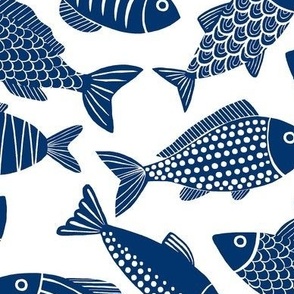 Fish - blue and white