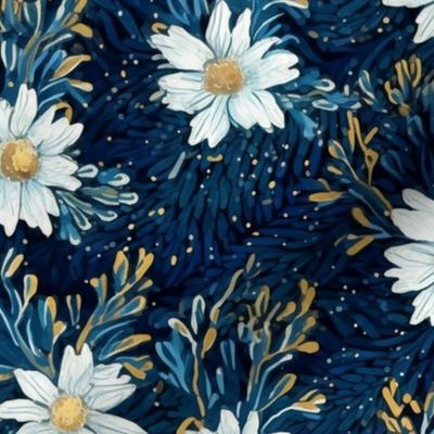 van gogh inspired snowflake flowers 