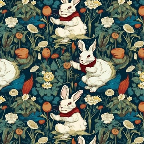 van gogh inspired white easter rabbit painting eggs