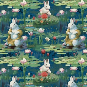 william morris inspired white rabbit