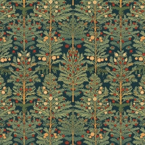 william morris inspired christmas tree forest