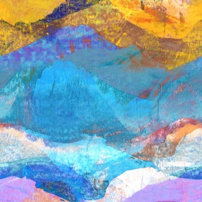 Painted Surfaces Abstract Mountain