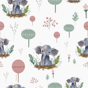 Elephants and plants