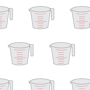 Measuring Cups White- Medium Print