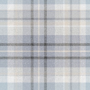 Large Grey Plaid Fabric, Wallpaper and Home Decor