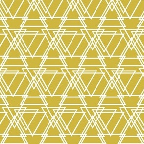 Yellow and White Geometric Triangles