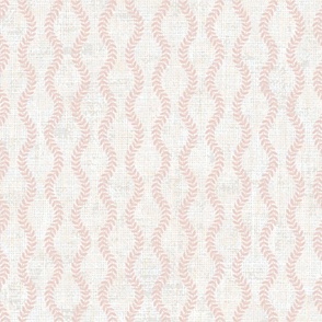 French Herbs Stripes Soft Pink Natural White