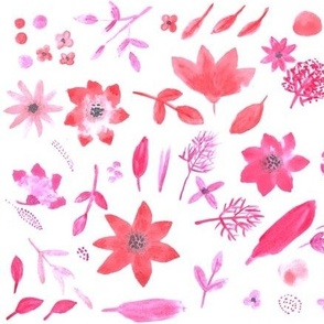 pink and red floral