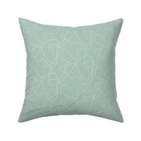 Squiggles on pale turquoise - Medium