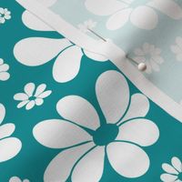 Bright Teal Floral