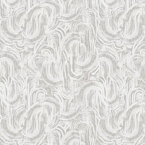 Abstract Curved Brushstrokes - Ditsy Scale - Taupe Grey and Cream LInes Arches Curves Boho Curvy