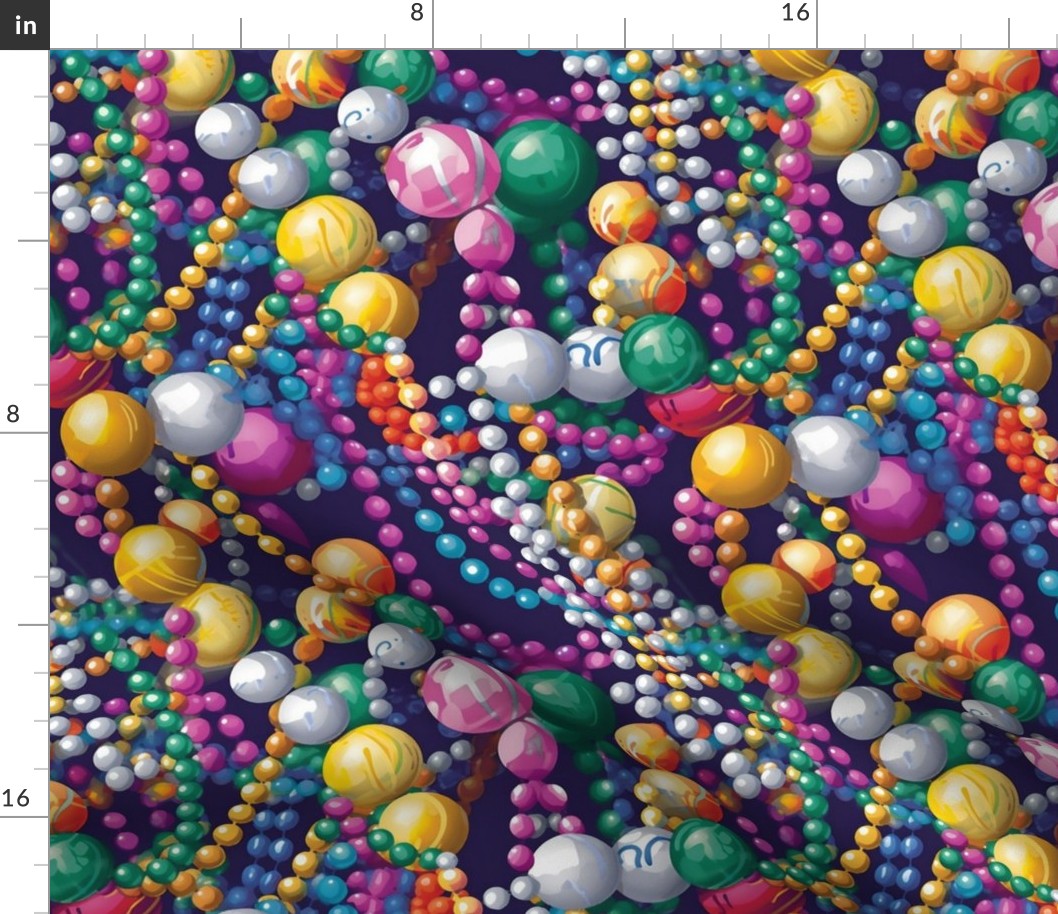 mardi gras beads at carnival time