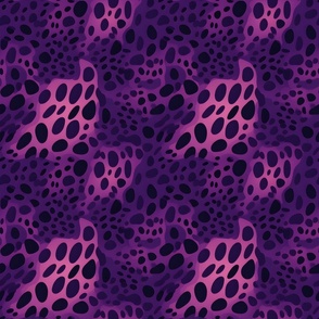 Purple & Black Abstract Dots - medium