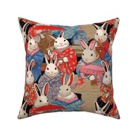 kimono bunnies with parasols