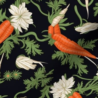 carrots and flowers