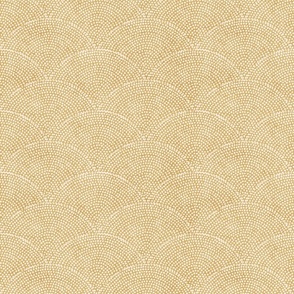 10 Serene Space- Relaxing Seigaiha Dots- Zen Arches- Abstract Boho Wallpaper- Bohemian Spa- Yoga Studio- Meditation Room- Japandi- Honey- Mustard- Golden Yellow- Ochre- Small