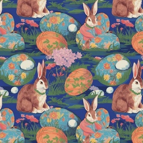 japanese easter bunny hiding eggs