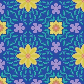 Floral yellow purple