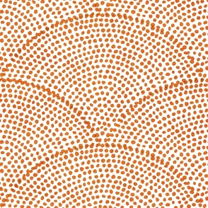 14 Serene Space- Relaxing Seigaiha Dots- Zen Arches- Abstract Boho Wallpaper- Bohemian Spa- Yoga Studio- Meditation Room- Carrot on White- Orange- Easter- Halloween- Spring- Fall- Large