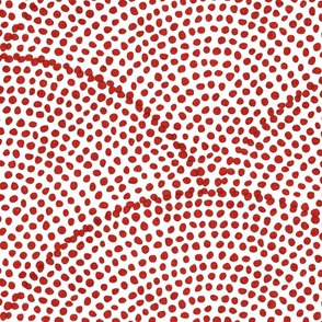 17 Serene Space- Relaxing Seigaiha Dots- Zen Arches- Abstract Boho Wallpaper- Bohemian Spa- Yoga Studio- Meditation Room- Poppy Red on White- Christmas- Holidays- Extra Large