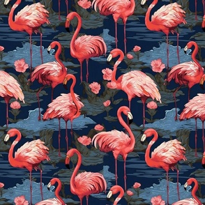 flamingo  fancy turns to ocean blue