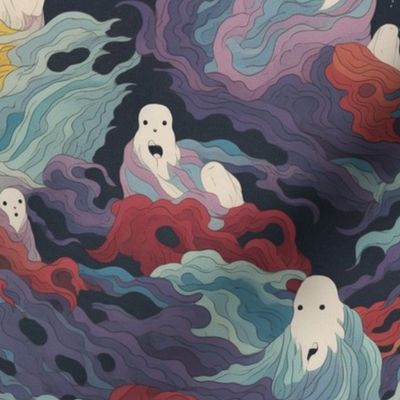 yoshitoshi inspired japanese ghosts