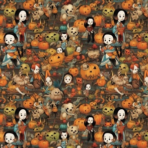 japanese ghosts and pumpkins at samhain and halloween