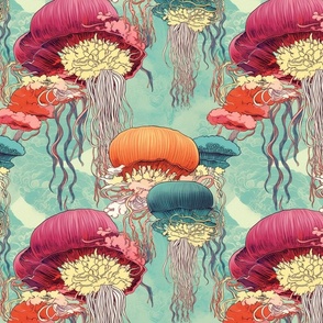 japanese jellyfish under the sea