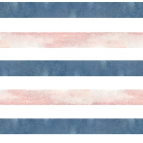 Horizontal Darker Blue and Pink Stripes