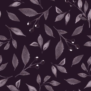 Serene Botanical-Deep Violet