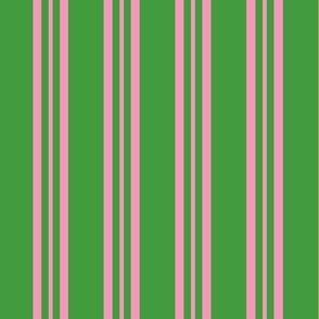 Parallel Lines: Green Thick and Pink Thin