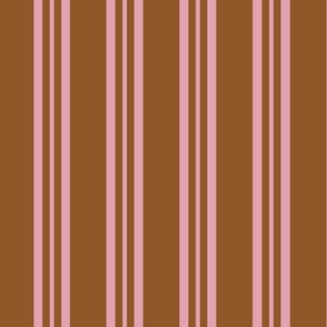 Parallel Lines: Brown Thick and Pink Thin
