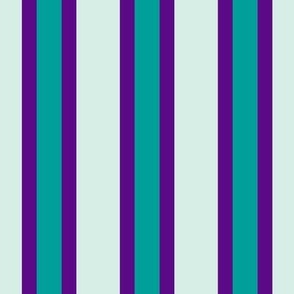 Outlined Stripes // large print // Celestial Aqua & Plum Pearl Vertical Lines on Ocean Whisper