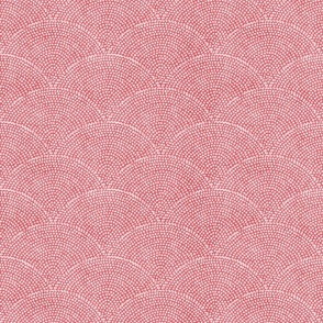 23 Serene Space- Relaxing Seigaiha Dots- Zen Arches- Abstract Boho Wallpaper- Bohemian Spa- Yoga Studio- Meditation Room- Watermelon- Soft Coral Red- Christmas- Holidays- Small