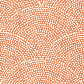 25 Serene Space- Relaxing Seigaiha Dots- Zen Arches- Abstract Boho Wallpaper- Bohemian Spa- Yoga Studio- Meditation Room- Peach- Soft Pastel Orange- Easter- Spring- Large