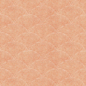 25 Serene Space- Relaxing Seigaiha Dots- Zen Arches- Abstract Boho Wallpaper- Bohemian Spa- Yoga Studio- Meditation Room- Peach- Soft Pastel Orange- Easter- Spring- Small