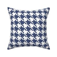 Hounds tooth check-blue solid. Tagetes collection.
