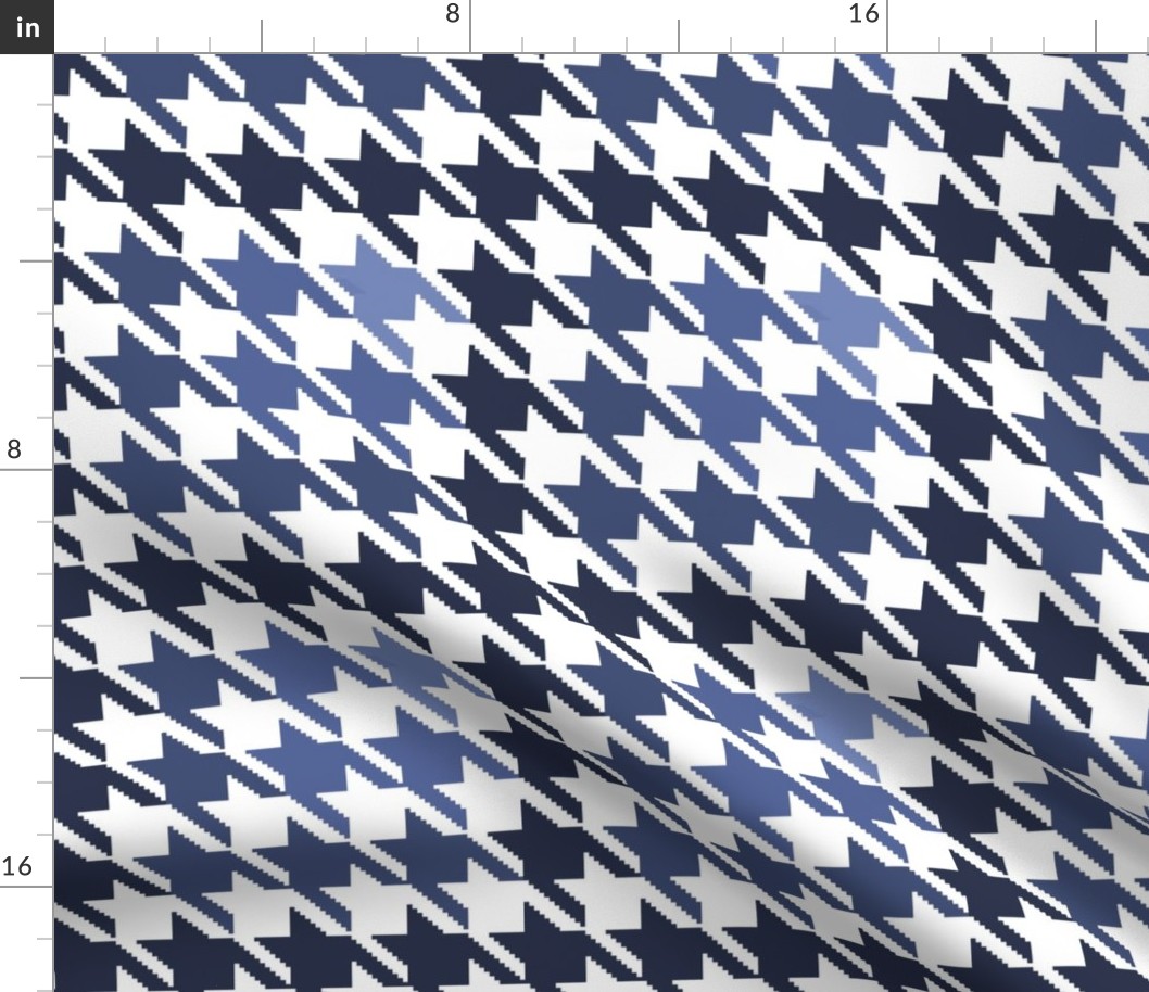 Hounds tooth check-blue tints. Tagetes collection.