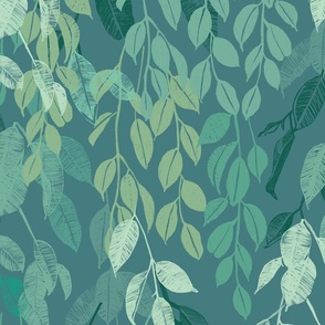 Leafy Tranquillity-Soft Light Greens