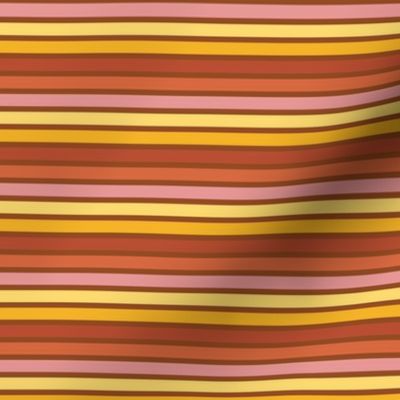 Vintage stripes - Medium Vermilion (SMALL)